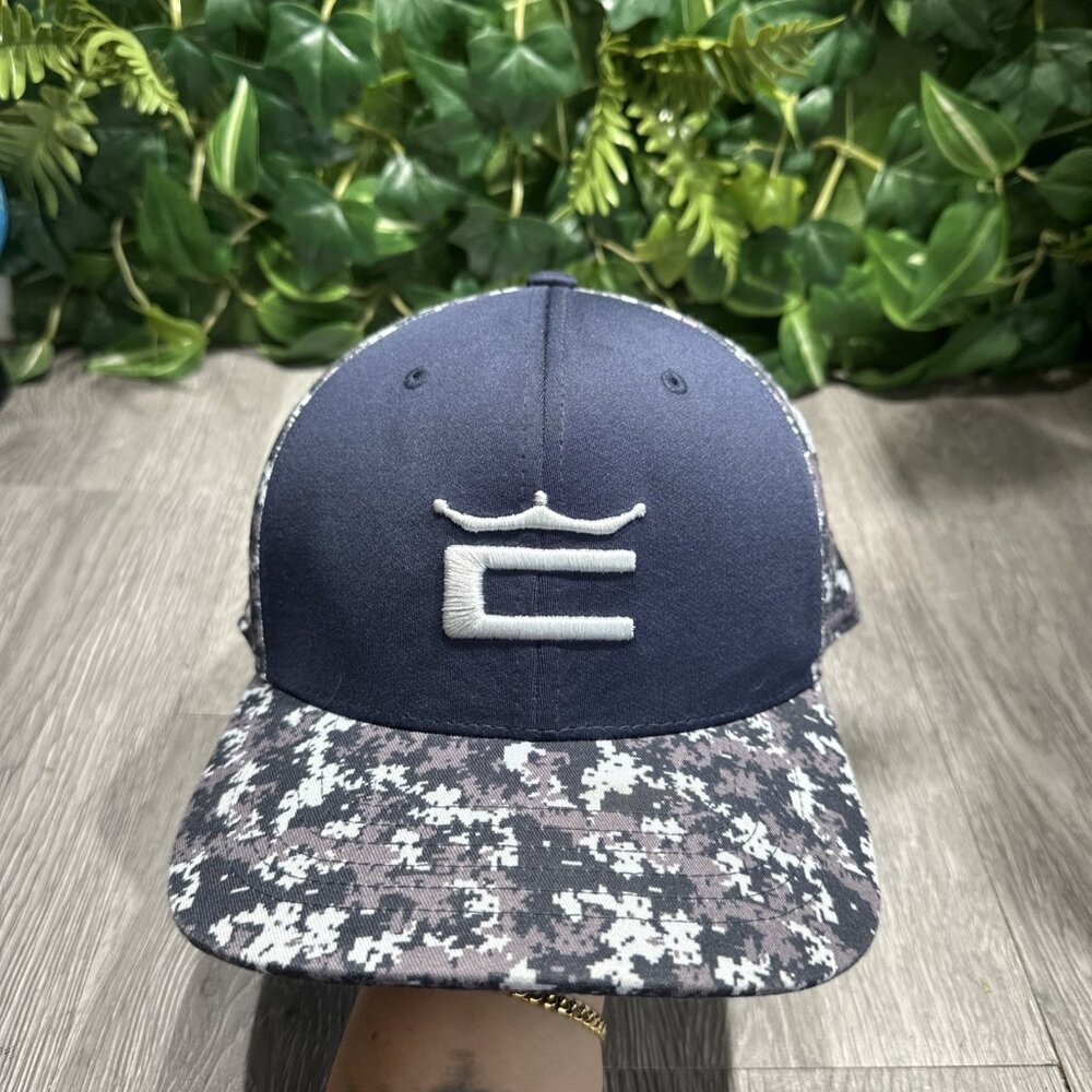 Cobra Golf Camouflage Embroidered Snapback Hat Blue
